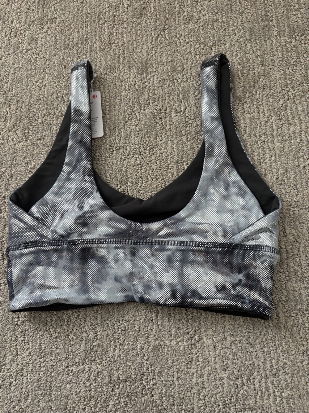 Lululemon athletica Metallic Black & White Sports Bra - Picture 4 of 4